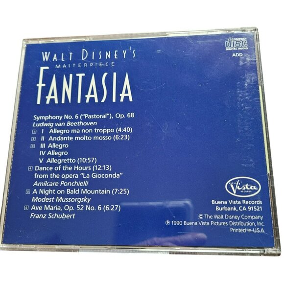 Walt Disney's Fantasia CD Disc 1 Masterpiece Soundtrack  37567cd - Picture 2 of 2